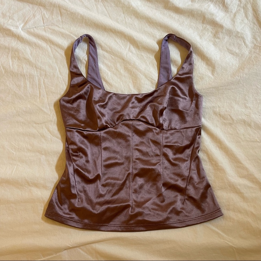 Free People purple satin top